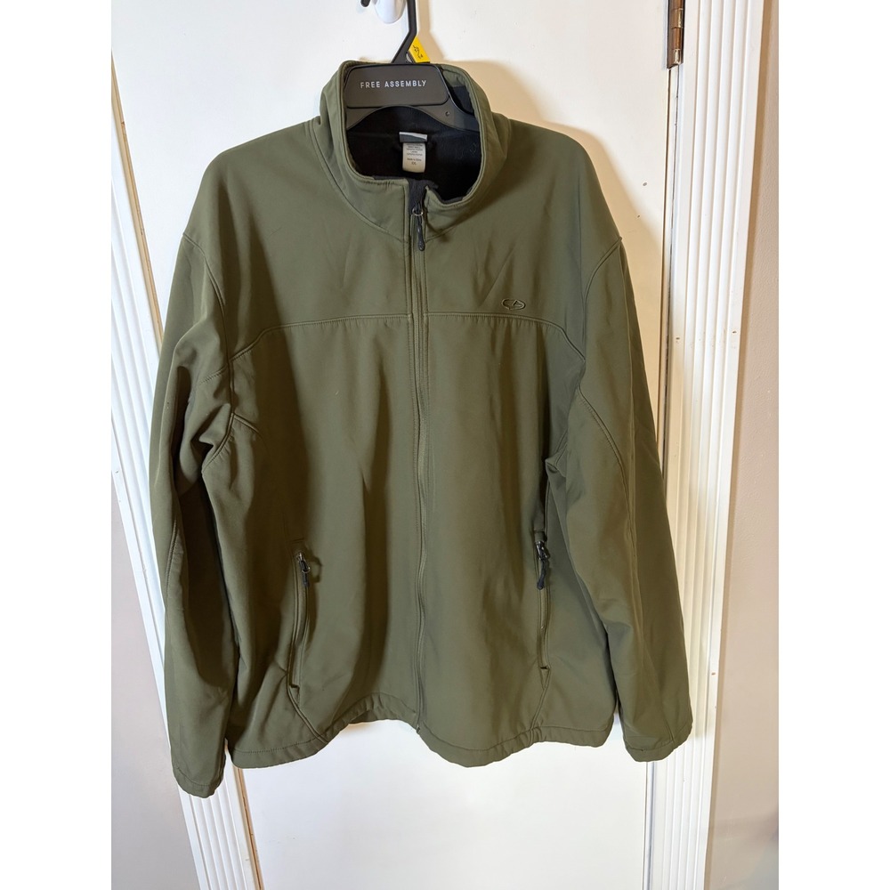 Champion C9 Mens Softshell Jacket Olive Green Full Zip Fleece Lined XXL